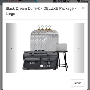 Large deluxe dream duffle pink and black chevron